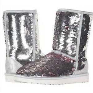 Silver UGG Sequin Boots size 7